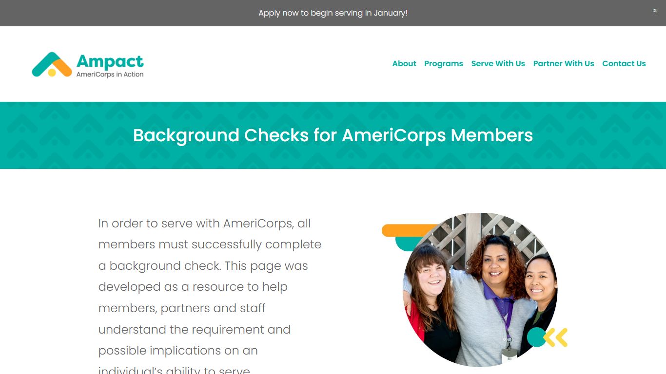 Background Checks for AmeriCorps Members — Ampact